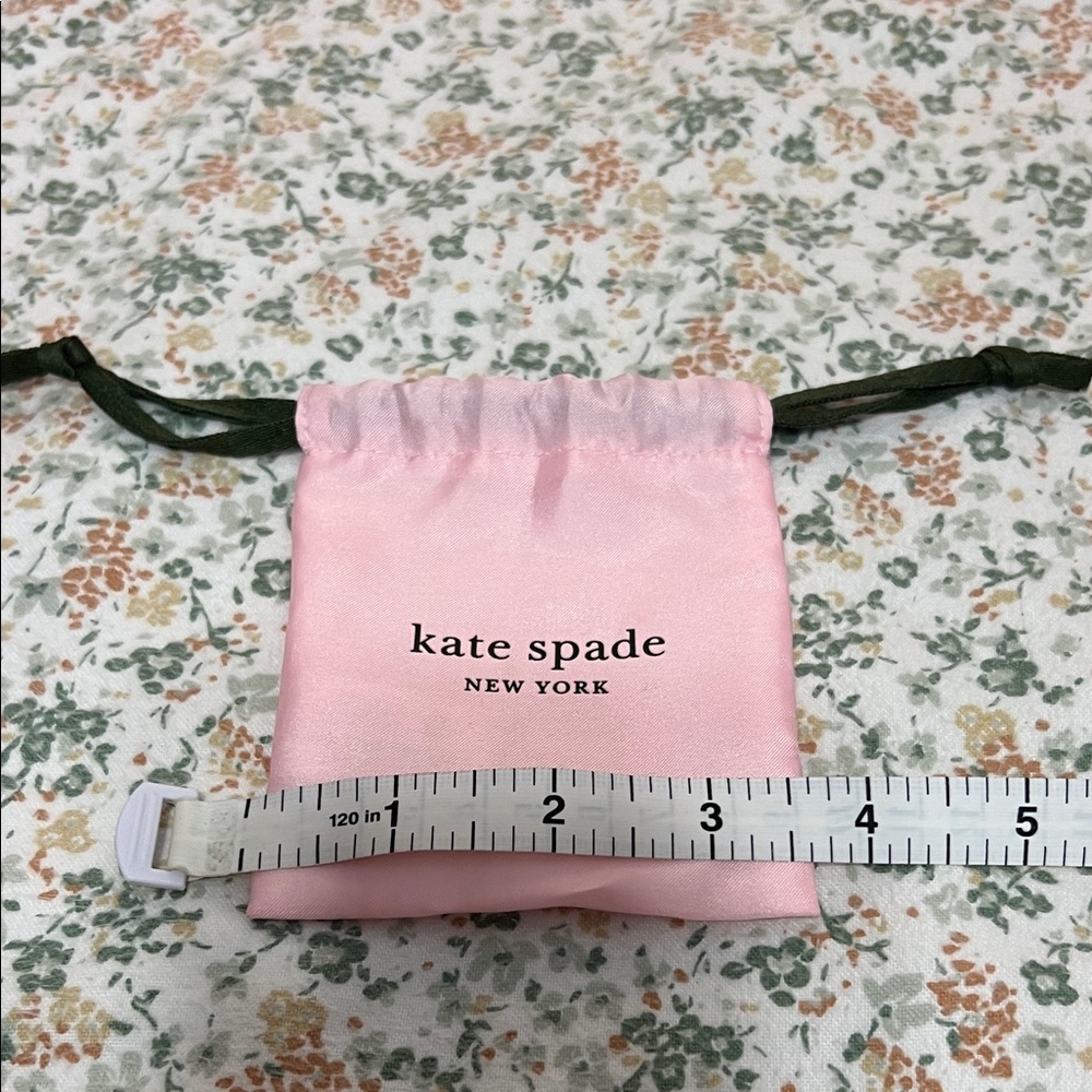 Kate Spade Pink and Green Dust Bag for Jewelry (approximately 4” x 3.5”)